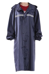 SKRT041 大量訂製連體全身雨衣 設計單條反光條 連帽雨衣 雨衣供應商   不黏身雨衣